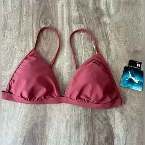 Puma NWT Bikini Top Swimsuit Top Only Pink/Cherry Size Medium